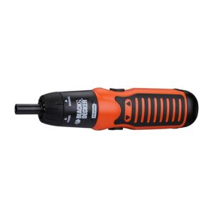 BLACK+DECKER A7073 6V Battery Powered Screwdriver with onboard LED Light & 14 pc bits included (A7073-IN) (9904)