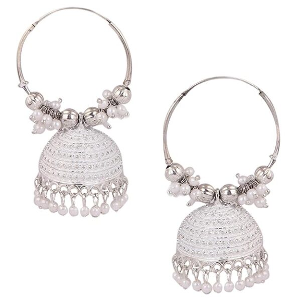 Traditonal Ethnic Gold Platted Dome Shaped Jhumka Earrings For Women - ER004- (D12)