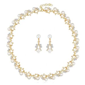 Pearlz Gallery White Pearl Fashion Jewelery Necklace Set for women and Girl's(SHANI 93)