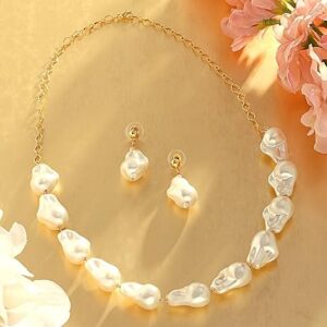 ZAVERI PEARLS Gold Tone Artificial Beads Embellished Necklace & Earring Set For Women-ZPFK17087(SHANI 527)