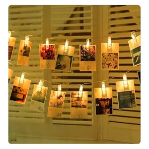 Dazzling & Divine 20 Photo Clip LED String Lights for Photo Hanging, Birthday, Festival, Wedding, Party for Home, Patio, Lawn, Restaurants Home Decoration (Warm White) WIRE JODI GAYI HAI