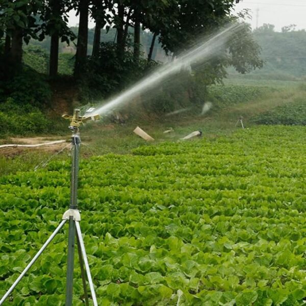 OUTO Impulse Garden Sprinkler with Stainless Steel Extendable Tripod Stand Large Area Coverage Adjustable Water Pressure Sprayer for Watering Plants Outdoor Lawn Yard Irrigation System ( 6404) - Image 3