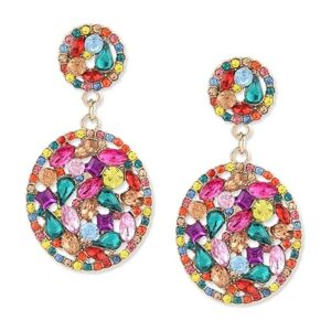 Zaveri Pearls Multicolor Crystal Shine Stones Studded Party Bling Dangle Earring For Women-ZPFK10189(SHANI 114)