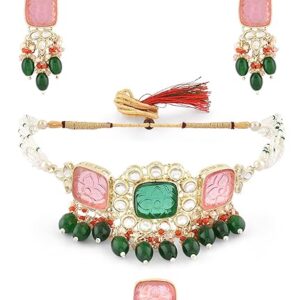Shining Diva Fashion Latest Stylish Antique Necklace Jewellery Set For Women(SHANI 175)