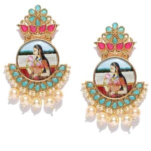 Zaveri Pearls Padmavati Inspired Ethnic & Classic Dangle Earring For Women-ZPFK7004 (SHANI 504 )