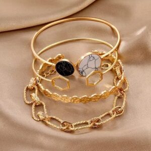 Shining Diva Fashion Latest Stylish Multilayer Gold Plated Bangle Bracelet for Women and Girls (rr14665b) Set of 4  (SHANI,289)