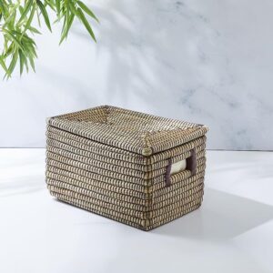 Home Centre Wilton Reed Sea Grass Storage Basket with Lid