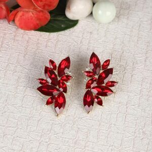 Shining Diva Fashion Latest Celebrity Inspired Stylish Designer Crystal Earrings for Women and Girls(SHANI 350)