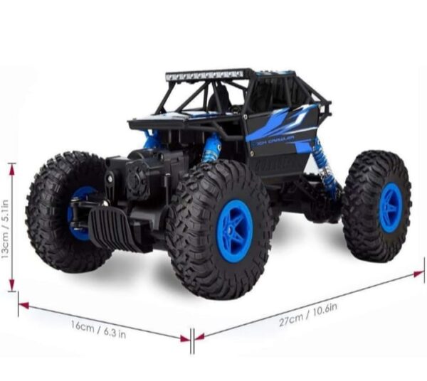 SMART PICKS Plastic Rechargeable 4wd Rally Car Rock Crawler R/C Monster Truck (Blue) (407) - Image 3