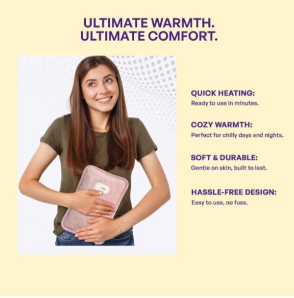 Careforce Electric Hot Water Bag Electric Hot Bag Heating Bag Hot Pack Warm Water Bag Hot Gel Bag Electric Heat Bag- Pink( charger dusra hai ) (3305 3306 3307) - Image 3