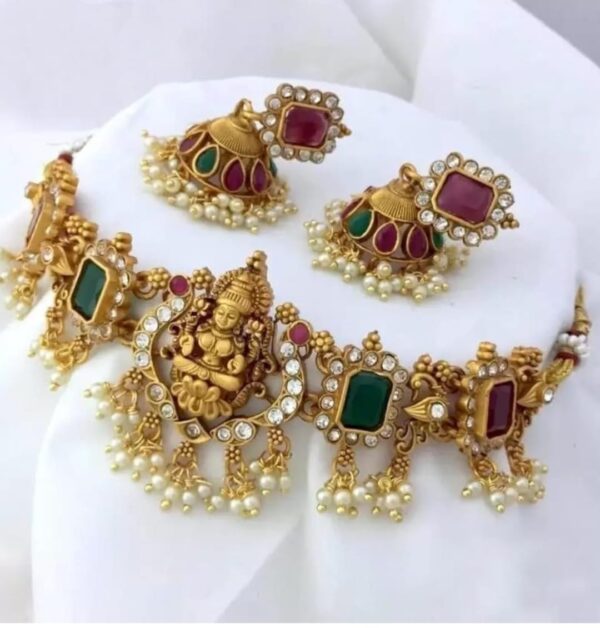 Girls::Women Earring & Necklace Set_Gold_BZ_Sndp-Set_244_3 (Shani 78) - Image 4