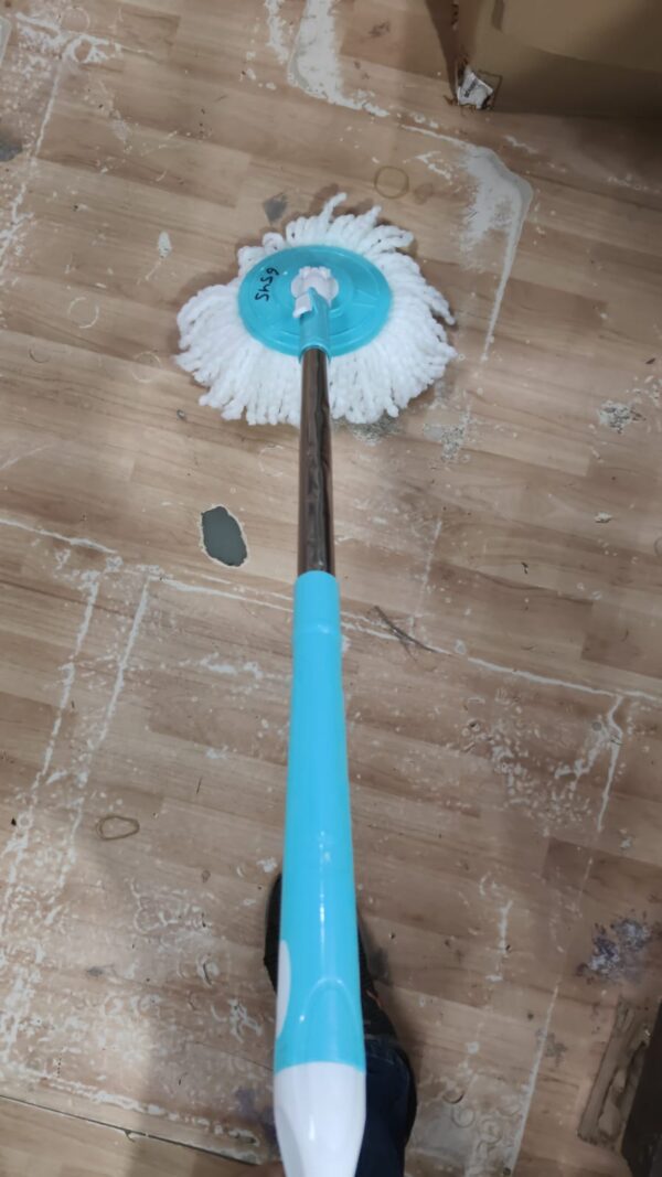 Zureni Metal 42-Inch Mop Stick Adjustable Rapid-Change Handle Ideal for Industrial Household Floor Cleaning with 10-Inch Mop Plate (Random Color) MINOR DAMAGE ) (6545)