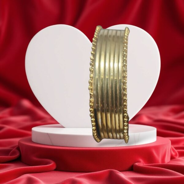 shining diya  plated hinged cuff bracelet - Image 3