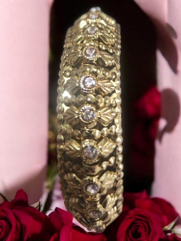 Vtg Napier gold plated hinged cuff bracelet - Image 3