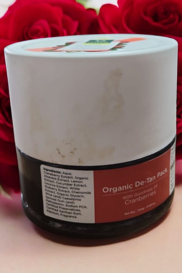 ORGANIC HARVEST PRO ORGANIC DE TAN PACK WITH GOODNESS OF CRANBERRIES TAN REMOVAL (500 G) ( PACK OF 6 ) - Image 3