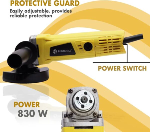 BUILDSKILL BG720R Angle Grinder  (100 mm Wheel Diameter) - Image 2