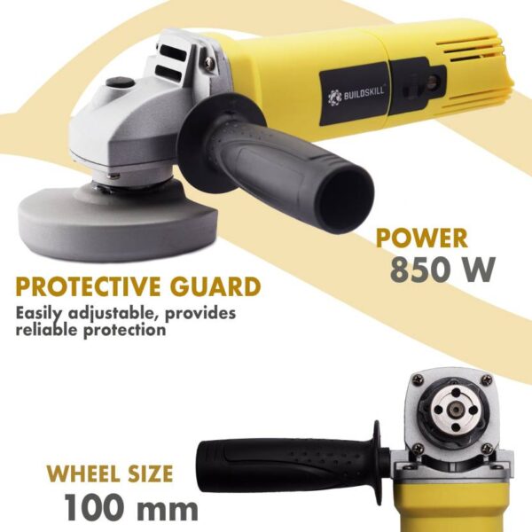 BUILDSKILL BDW801 Heavy Duty Angle Grinder  (100 mm Wheel Diameter) - Image 3