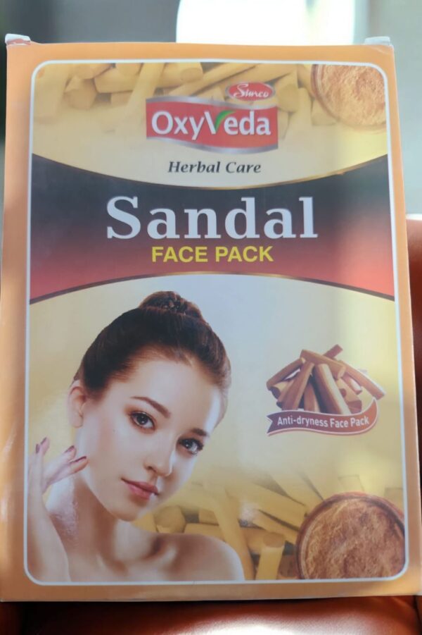 OXY VEDA HERBAL CARE SANDAL  FACE PACK 100G ( EXPIRY 05/24) (SET OF 10 PCS )