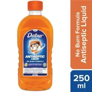 Dabur Sanitize Antiseptic Liquid 250 ml ( PRODUCT ME EXPIRY DATE MENTION NAHI AUR MRP MENTION NAHI  HAI )