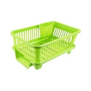 DHENU 3 in 1 Large Sink Set Dish Rack Drainer with Tray for Kitchen,Dish Rack Plastic Kitchen Rack. ( BODY DAMAGE )(0000)