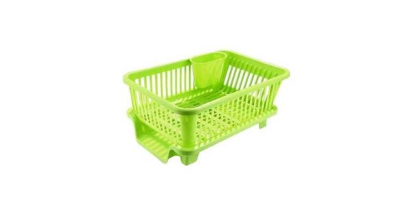 DHENU 3 in 1 Large Sink Set Dish Rack Drainer with Tray for Kitchen,Dish Rack Plastic Kitchen Rack. ( BODY DAMAGE )(0000)