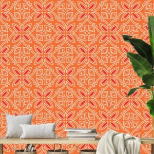 Asian Paints 45 cm EzyCR8 P&S Floral Symmetry Removable Sticker  (Pack of 1) (6234