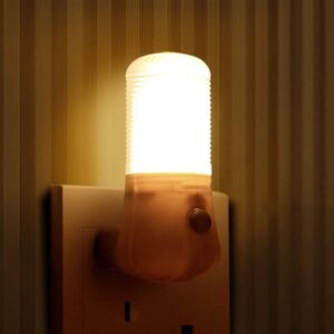 WORA Night Lamps Bedside Lamp Bedroom Switch Button Operated LED energy-saving Night Lamp  (10 cm, White)