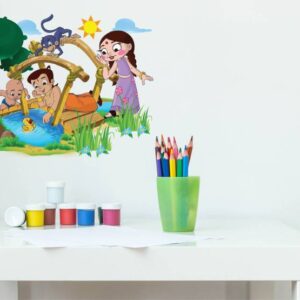 Asian Paints 57 cm Chhota Bheem Quack! Quack! Vinyl Wall Sicker Self Adhesive Sticker  (Pack of 1) (6234