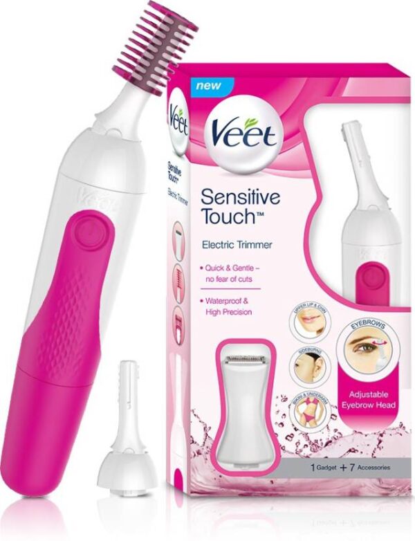 Veet Sensitive Touch Expert Trimmer 45 min Runtime 4 Length Settings  (White, Pink) (7909)