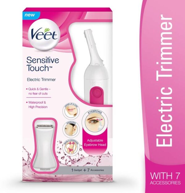 Veet Sensitive Touch Expert Trimmer 45 min Runtime 4 Length Settings  (White, Pink) (7909) - Image 3
