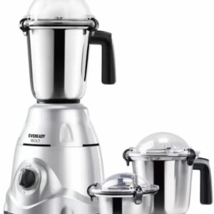 EVEREADY Bolt 750 W Mixer Grinder  (Bolt | 3 Jars | Silver)( 10728 )(P)