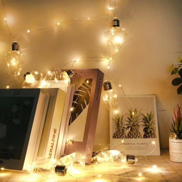 Home Delight 10 LEDs 3.81 m Yellow Steady Heart Rice Lights  (Pack of 1) - Image 2