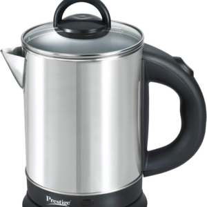 Prestige 1.7 Litres Electric Kettle(PKGSS 1.7)|1350 Watts |Silver and Black | 1.7 Litres | Stainless Steel| Automatic Cut-off | Wide Mouth | Power Indicator | Single-Touch Lid Locking  (MIRON DENT)(p)(R 199)(V Minor body damege)
