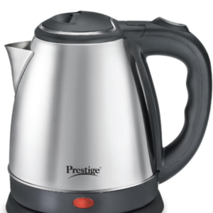 Prestige 1.5 litre PKOSS Stainless Steel Electric Kettle | 1350 Watts| Elegant Design | Cool-touch Handle and Lid | Automatic Cut-Off and Single-Touch Lid Locking. | Silver  ( MINOR DENT ) (15p)(p)