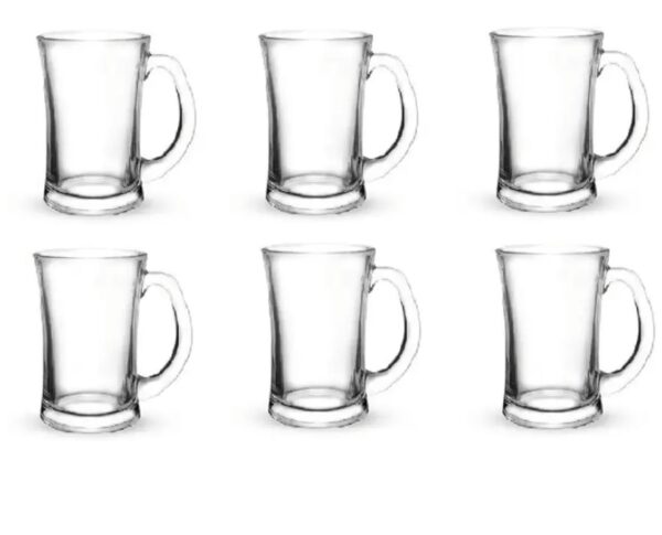 Sanjeev Kapoor Lugano beer Mug 6 pcs set 380ml (SKB-908)(V)