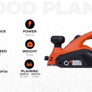 BLACK+DECKER KW712-QS 650W Wood Planer N.9963(v)