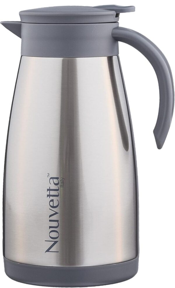 Nouvetta Caffena Hot and Cold Stainless Steel Teapot, Vaccum Insulated Kettle, Silver, 1000 ml (NB-18047)(V) - Image 2