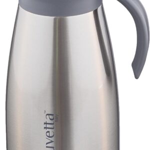 Nouvetta Caffena Hot and Cold Stainless Steel Teapot, Vaccum Insulated Kettle, Silver, 1000 ml (NB-18047)(V)