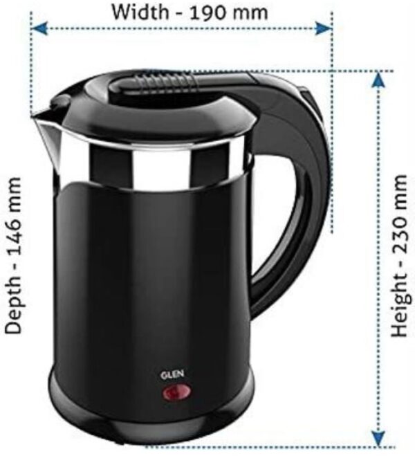 GLEN sa9015Dx Electric kettle (1.2L Black )N.10141 - Image 2