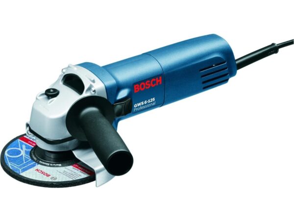 Bosch GWS 6-125 Corded Electric Angle Grinder, 670W, M14, 125 mm Disc Dia., 11,000 rpm, Ergonomic, Spindle Lock, Protection Guard, 1.9 kg, 1 Year Warranty N.9928 (V) - Image 2
