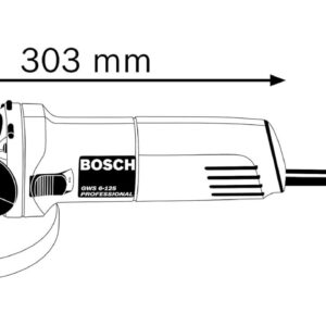 Bosch GWS 6-125 Corded Electric Angle Grinder, 670W, M14, 125 mm Disc Dia., 11,000 rpm, Ergonomic, Spindle Lock, Protection Guard, 1.9 kg, 1 Year Warranty N.9928 (V)