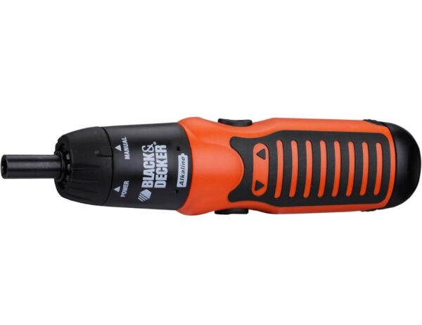BLACK+DECKER A7073 6V Battery Powered Screwdriver with onboard LED Light & 14 pc bits included (A7073-IN)N.9909(v)