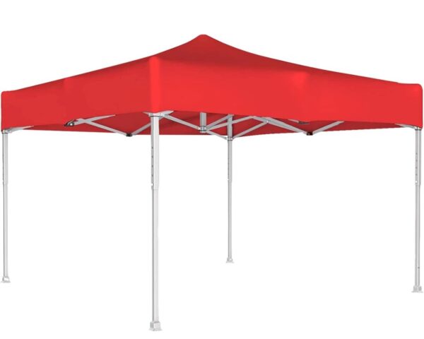 OUTO Foldable Gazebo Tent with 4 Side Open/Pop-up Heavy Duty Canopy Tent for Garden and Promotional Activity (Red- 6.5 FEET, 16.8 Kg) (Minor Pipe damege)N.8252(v) - Image 2