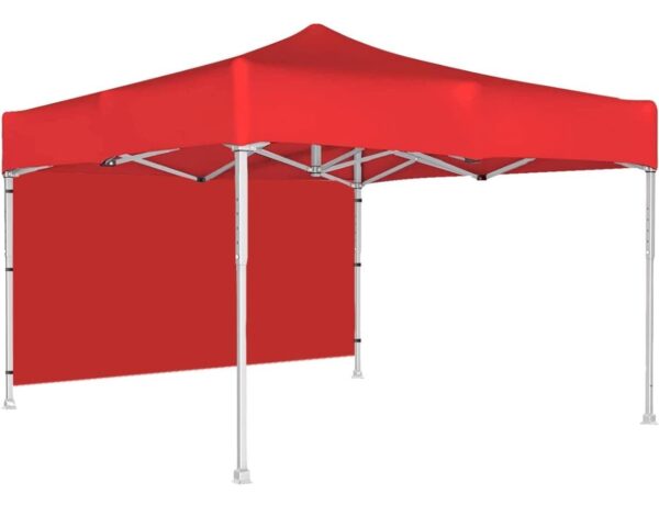 ORILEY Heavy Duty Foldable Gazebo Tent with 3 Side Open/Pop-up Canopy Tent for Garden and Promotional Activity (Red- 10x10 ft, 23.75 KG)N.8068(v) - Image 3