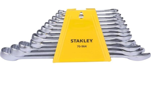 STANLEY 70-964E 12-piece Chrome Vanadium Steel Combination Spanner Set with Maxi-Drive System, Anti-Slip & Anti-Corrosion properties, GREY N.10017(v) - Image 3