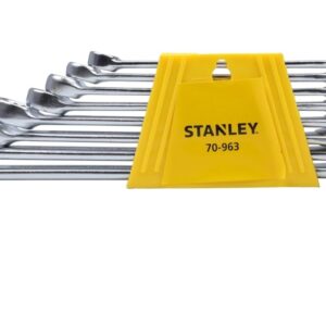STANLEY 70-963E 8-piece Chrome Vanadium Steel Combination Spanner Set with Maxi-Drive System, Anti-Slip & Anti-Corrosion properties, GREY N.10019(v)