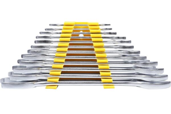 STANLEY 70-380E 12-piece Matte Finish Chrome Vanadium Steel Double Open-End Spanner Set with Maxi-Drive System, Anti-Slip & Anti-Corrosion properties, GREY N.10018(v) - Image 2