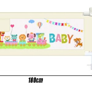 SYGA 1 Baby Bed Fence Gate Security Guard Railing Playpens Rail for Newborn (Cream, 1.8 m) N.(V)