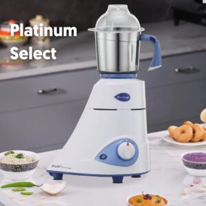 Preethi Blue Leaf Platinum Select Juicer Mixer Grinder for Kitchen|750 Watt Mixie, 1 Jars| 2 Yr Product Gurantee & Lifelong Free ServiceBlue (MG 226) Full Used (v)N.10741