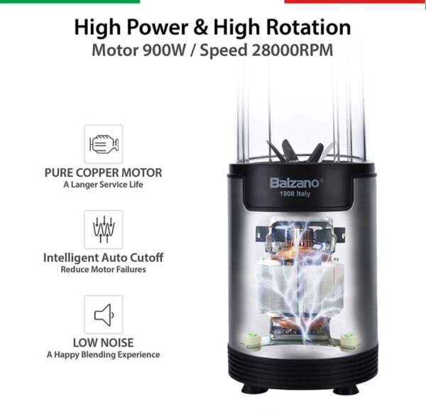 Balzano Bullet Blender set WBL-002-H 900W Juicer mixer grinder 1Jar and Cap not included N.10704(v)